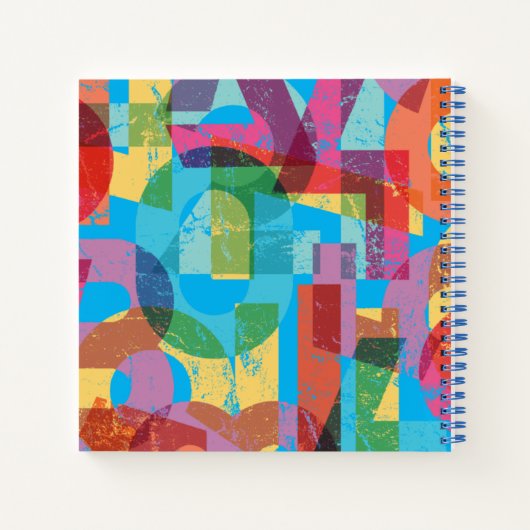 Kleurrijke nummers Dagboek met naam Notitieboek (Achterkant)