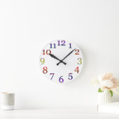 kleurrijke nummers muur klok (Huis)