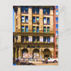 Kleurrijke NYC Streethoek Briefkaart