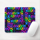 Kleurrijke Obama 2012 mousepad Muismat (Met muis)