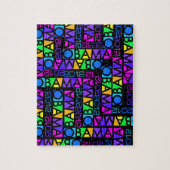Kleurrijke OBAMA 2012 puzzel (Verticaal)