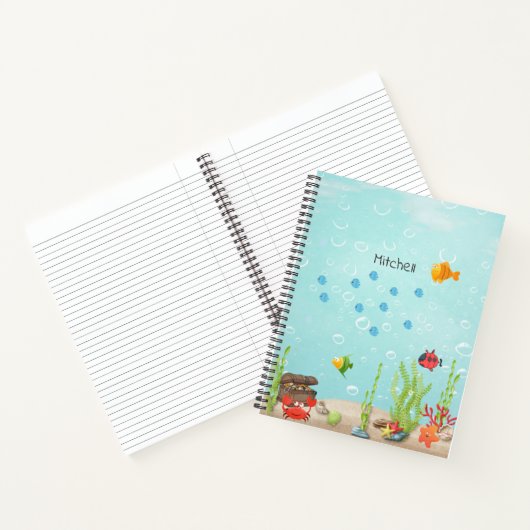 Kleurrijke Oceaan Kids School Notitieboek (Binnen)