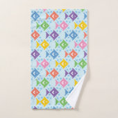 Kleurrijke oceaan vis patroon bad handdoek (Handdoek)