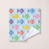 Kleurrijke oceaan vis patroon bad handdoek (Wasdoekje)
