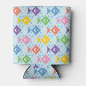 Kleurrijke oceaan vis patroon blikjeskoeler (Voorkant)