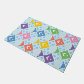 Kleurrijke oceaan vis patroon deurmat (Schuin)