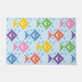 Kleurrijke oceaan vis patroon deurmat (Voorkant)