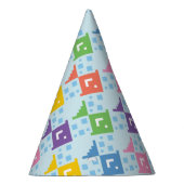 Kleurrijke oceaan vis patroon feesthoedjes (Rechts)