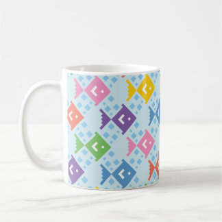 Kleurrijke oceaan vis patroon koffiemok