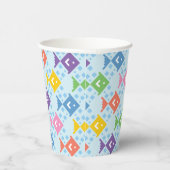 Kleurrijke oceaan vis patroon papieren bekers (Rechts)