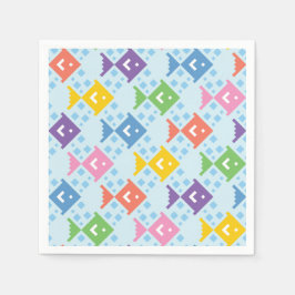 Kleurrijke oceaan vis patroon servet