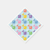 Kleurrijke oceaan vis patroon servet (Hoek)