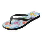 Kleurrijke oceaan vis patroon teenslippers (Schuin)