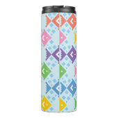 Kleurrijke oceaan vis patroon thermosbeker (Achterkant)