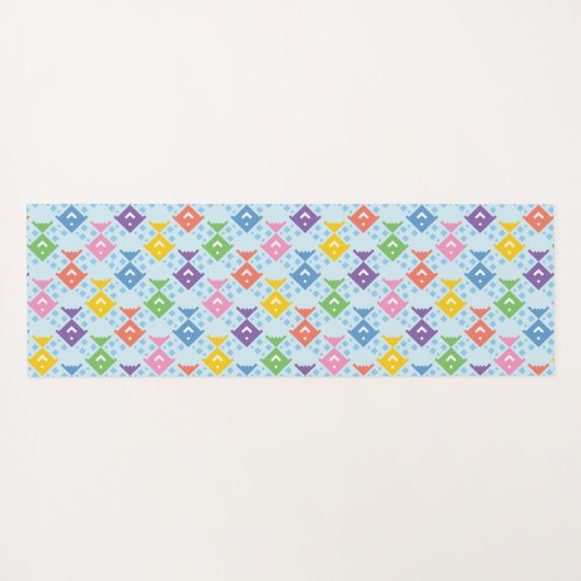 Kleurrijke oceaan vis patroon yogamat (Achterkant (horizontaal))