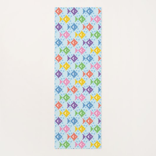 Kleurrijke oceaan vis patroon yogamat (Achterkant)