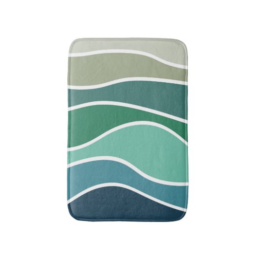 Kleurrijke oceaangolven badmat (Voorkant Verticaal)