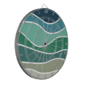 Kleurrijke oceaangolven dartbord (Voorkant Links)