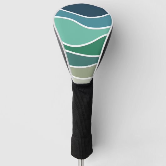 Kleurrijke oceaangolven golfheadcover (Voorkant)