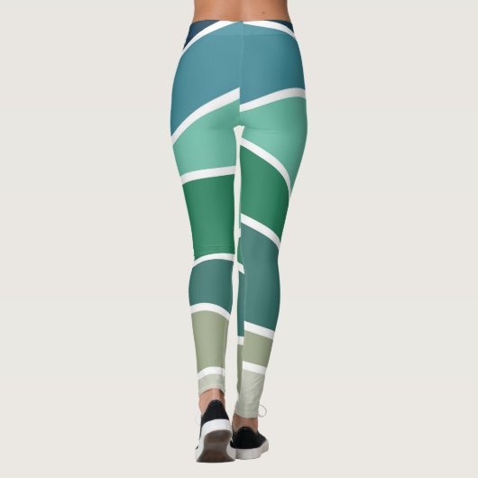Kleurrijke oceaangolven leggings (Achterkant)