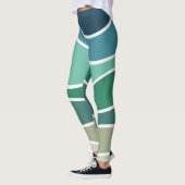 Kleurrijke oceaangolven leggings (Links)