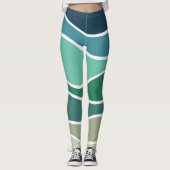 Kleurrijke oceaangolven leggings (Voorkant)