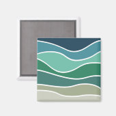 Kleurrijke oceaangolven magneet (Voorkant / Achterkant)