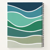 Kleurrijke oceaangolven notitieboek (Achterkant)