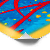 Kleurrijke oceaangolven patronen. Bestel nu Perfect Poster (Hoek)