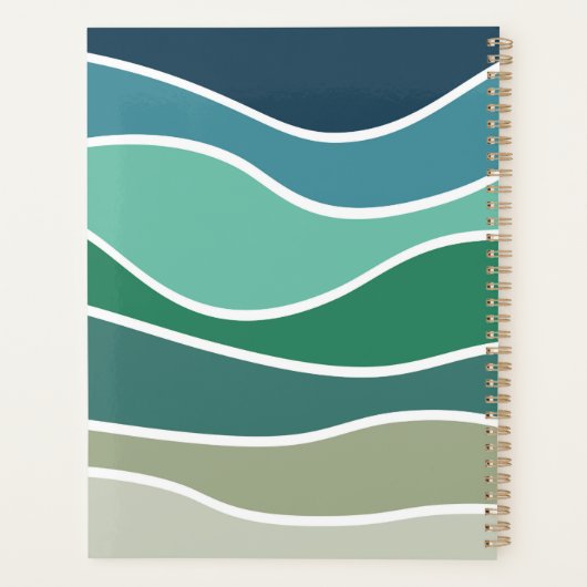 Kleurrijke oceaangolven planner (Achterkant)