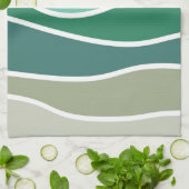 Kleurrijke oceaangolven theedoek (Gevouwen)