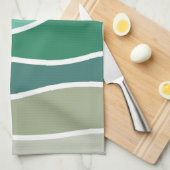 Kleurrijke oceaangolven theedoek (Quarter Fold)