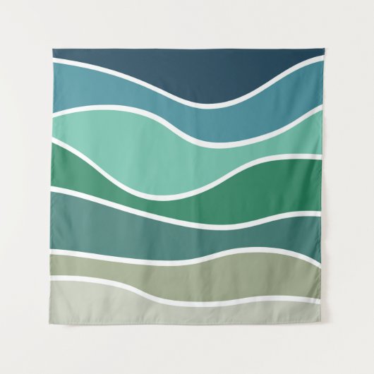 Kleurrijke oceaangolven wandkleed (Voorkant)