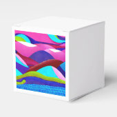 Kleurrijke oceaanheuvels bedankdoosjes (Voorkant Zijde)