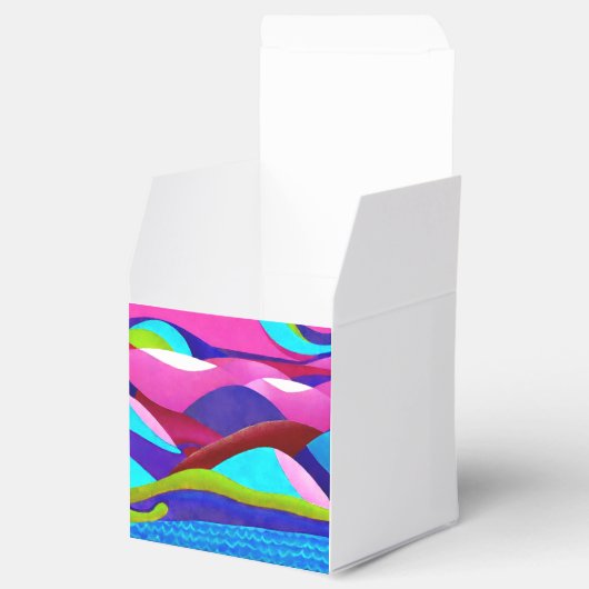 Kleurrijke oceaanheuvels bedankdoosjes (Geopend)