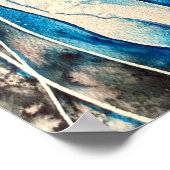 Kleurrijke oceaankunst waterverf poster (Hoek)