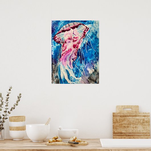 Kleurrijke oceaankunst waterverf poster (Keuken)