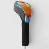 kleurrijke oceaanroze en oranje golfheadcover (Schuin)