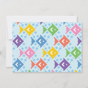 Kleurrijke Ocean Fish Pattern Wenskaart Kaart