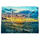 Kleurrijke Ocean Sunset Print Groot Cadeauzakje (Voorkant)