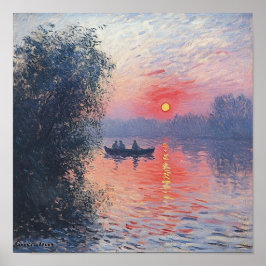 Kleurrijke Oceanzonsondergang Muurkunst Slaapkamer Poster