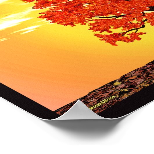 Kleurrijke ochtend eik poster (Hoek)