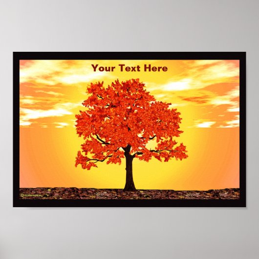 Kleurrijke ochtend eik poster (Voorkant)