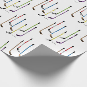 Kleurrijke ockey-sticks cadeaupapier