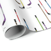 Kleurrijke ockey-sticks cadeaupapier (Rol Hoek)