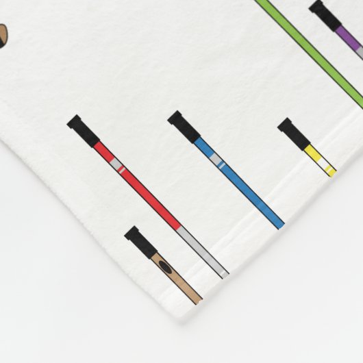 Kleurrijke ockey Sticks Rink Fleece Deken (Hoek)