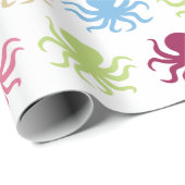 Kleurrijke octopus cadeaupapier (Rol Hoek)