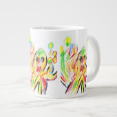 Kleurrijke octopus grote koffiekop (Voorkant rechts)