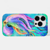 Kleurrijke Octopus iPhone Case (Achterkant (horizontaal))