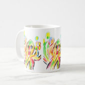 Kleurrijke octopus koffiemok (Voorkant links)